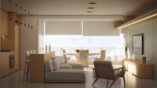 Projeto de Interior  Apto 70m²  Archviz  3D [upl. by Gora]