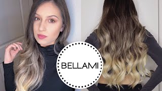 Bellami Hair Extensions Review Ombre Clip On  How to Style Hair Extensions [upl. by Arreit]