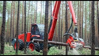 NEW 4 wheel Nisula N6 harvester with 500H harvester head in Poland [upl. by Loeb45]