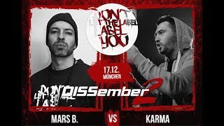 Karma vs Mars B  DLTLLY RapBattle DISSember2  München  2017 [upl. by Aisitel]