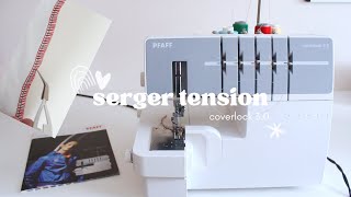 Pfaff Coverlock 3 0 as a Serger Threading a Serger Setting Serger Tension [upl. by Porush904]