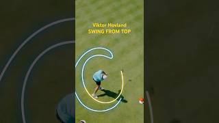 Viktor Hovlands swing plane from top viktorhovland 🤩Head traced by shashot app golf golfswing [upl. by Ahso]