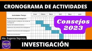 ▶️🥇CONSEJOS PARA ELABORAR UN CRONOGRAMA DE ACTIVIDADES 2024 🌟🌟🌟 [upl. by Emse797]