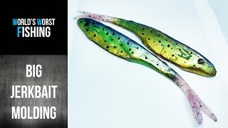 Lets Make a Large Jerkbait Making an Open Pour Fishing Lure Mold [upl. by Kamal892]