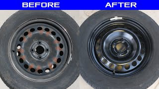 How to Paint Rusty Steel Rims for Cheap [upl. by Haland]