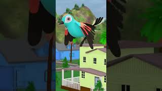 Happy Bird  Little Birdie Song  Nursery Rhymes  Bird Song  shortsforkids [upl. by Hersch]