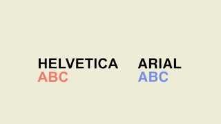 Helvetica vs Arial [upl. by Mahmoud]