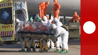 Video First Ebola victim arrives in Spain under tight security [upl. by Laszlo]