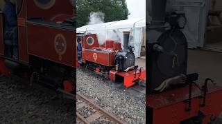 quotFoxquot 262 1987 steam locomotive entering Shelley station Kirklees Light Railway 070924 shorts [upl. by Letniuq449]