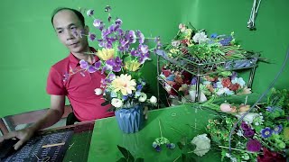 Sharing dried flower arrangement skills  episode 129  Mr Bean86 [upl. by Nisaj]