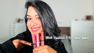 LOreal Paris Infallible Matte Resistance 16H Liquid Lipstick Review amp Swatches [upl. by Julina250]