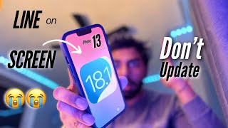 iOS 181 have Screen issues on iPhone 13 🤯  Green Line in iPhone 13 Screen after iOS 18 update [upl. by Adnolaj]