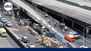 LA freeway shutdown forces tens of thousands to take alternate routes [upl. by Maximo]