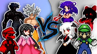 『MUGEN』 4 Random Cheap Chars vs 4 Random Cheap Chars WinMUGEN 4v4 Test [upl. by Anamor]