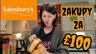 ZAKUPY ZA £100 W SAINSBURYS  CENY W SZKOCJI [upl. by Leivad369]