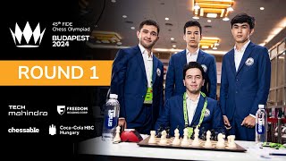 Round 1  45th FIDE CHESS OLYMPIAD [upl. by Helbon]