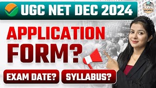 Ugc Net Dec 2024 Application Form Date  Exam Date  Syllabus  By Simranjit Kaur Mam [upl. by Nalac]