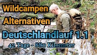 Echte Alternativen zum Wildcampen  Deutschlandlauf 11  Wandern in Deutschland [upl. by Levona198]