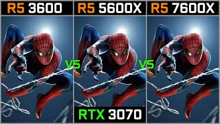 RYZEN 5 3600 vs RYZEN 5 5600X vs RYZEN 5 7600X  RTX 3070  Test in 10 Games [upl. by Andi]