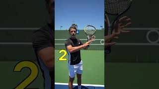 Hitting a proper onehanded backhand over the shoulder in 4 steps 😉 tennis backhand [upl. by Beberg]