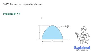 Statics 917  Locate the centroid of the area [upl. by Eirised]