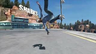 DOUBLE BACKFLIP TRICKLINE MEGAPARK [upl. by Aihk192]