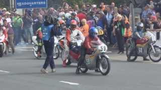 Isle of Man Manx Grand Prix 2013 Classic TT Parade Festival Of Motorcycling [upl. by Namas533]