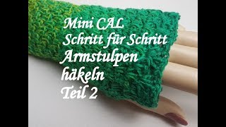 Armstulpen häkeln mit Daumenloch  Kreativ mit täschwerk [upl. by Hazeghi]