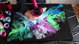 Fluid Painting with a Hair Dryer  Breaching Silence [upl. by Ethelinda226]