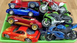 Die cast Metal Scale Model Welly Cars and Maisto Motorcycles and Fast and Furious Cars From The Box [upl. by Nivram]