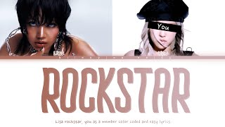 Lisa 리사 ROCKSTAR  YOU AS A MEMBER color coded easy lyrics [upl. by Erodasi]