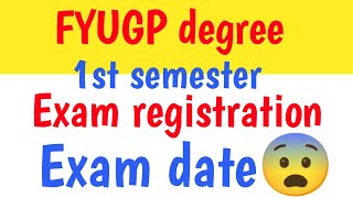 fyugp degree first semester exam registration amp Exam date kerala university asmedia [upl. by Philipps]