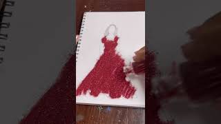 Glitter dress♥️♥️🎨 glitter dress dressdrawingeasy [upl. by Airretnahs]