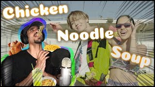 reacting to jhope Chicken Noodle Soup feat Becky G  jhope Chicken noodle soup رده فعلي على [upl. by Oidiple]