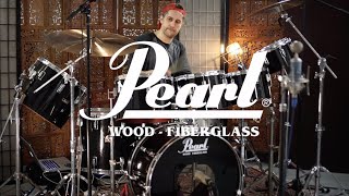 Pearl WoodFiberglass drums  sound test [upl. by Lednyc]