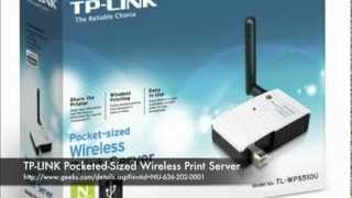 TPLINK Pocket Sized Wireless Print Server from Geekscom [upl. by Otreblif]