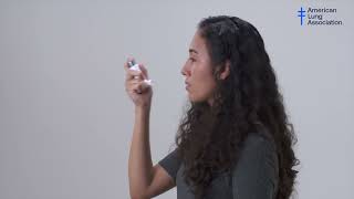 How to Use a MeteredDose Inhaler without a Valved Holding Chamber [upl. by Nynahs]