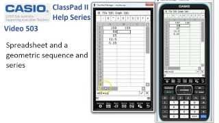 ClassPad Help 503  Geometric Sequence [upl. by Ermina342]