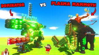 DOMINATOR vs PLASMA MAMMOTH in Animal Revolt Battle Simulator with SHINCHAN and CHOP [upl. by Renrag]