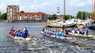 Drachenbootrennen in Emden 2013 Emder Hafenmeile [upl. by Xever]