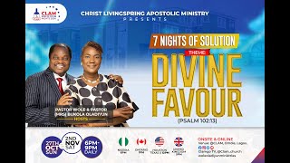 CLAM  SOLUTION NIGHT DAY 4  DIVINE FAVOUR  30TH OCTOBER 2024 [upl. by Stephine]