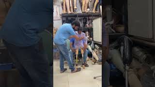 Fitting above knee bilateral amputation leg  hassanzarar shortvideo shortsfeed hiphop rap [upl. by Liemaj]