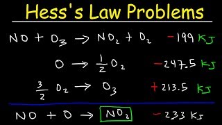 Hesss Law Problems amp Enthalpy Change  Chemistry [upl. by Lanae]