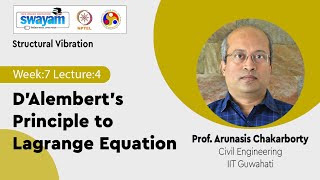 Lec 26 DAlemberts Principle to Lagrange Equation [upl. by Viridissa795]