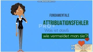 ◇ Fundamentale Attributionsfehler  Sozialpsychologie  Grundbegriffe [upl. by Odraccir]