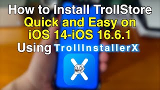 How to Install TrollStore 2 QUICK AND EASY On iOS 140iOS 1661 with TrollInstallerX [upl. by Yrovi]