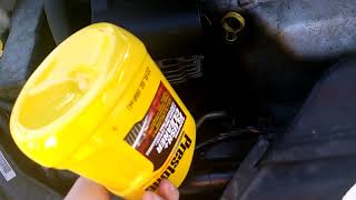 How to use radiator cleaning system prestone flush on any car [upl. by Anialahs]