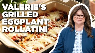 Valerie Bertinellis Grilled Eggplant Rollatini  Valeries Home Cooking  Food Network [upl. by Anaylil]