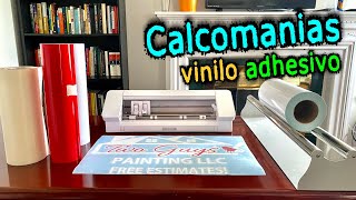 Cómo hacer stickers  calcomanías en corte de vinil adhesivo con plotter [upl. by Dace]