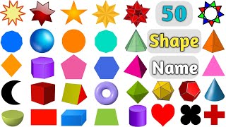 Shapes Vocabulary ll 50 Shape Names in English with Pictures ll Shape English Vocabulary [upl. by Eillen728]